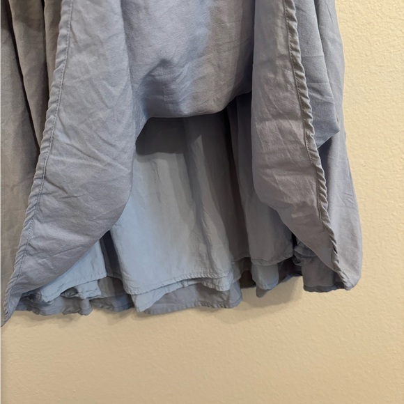 Aqua Strapless Mini Dress Linen Blend Large - Picture 9 of 13